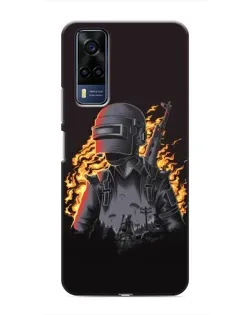 Чохол для Vivo Y51 (2020) з картинкою «PUBG — вогняний силует»