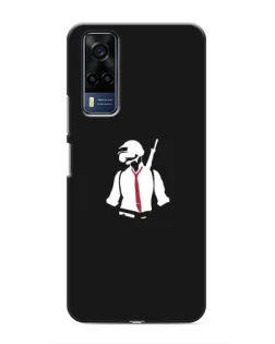 Чохол для Vivo Y51 (2020) з картинкою «PUBG — силует воїна»