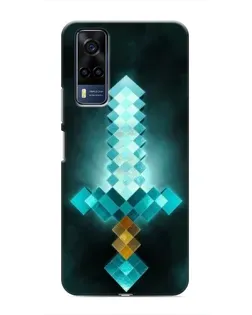 Чехол для Vivo Y51 (2020) с картинкой «Алмазный меч неон»