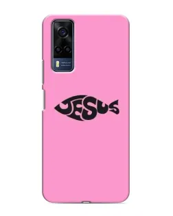 Чехол для Vivo Y51 (2020) с картинкой «Розовый символ  Jesus»