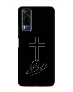 Чехол для Vivo Y51 (2020) с картинкой «Графический крест Jesus» Чехол для Vivo Y51 (2020) с картинкой «Графический крест Jesus»