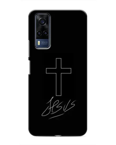 Чехол для Vivo Y51 (2020) с картинкой «Графический крест Jesus» Чехол для Vivo Y51 (2020) с картинкой «Графический крест Jesus»