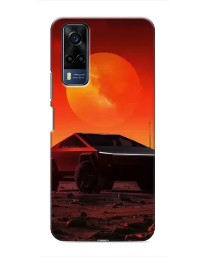 Чехол для Vivo Y51 (2020) с картинкой «Cybertruck на Марсе»
