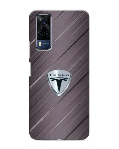 Чехол для Vivo Y51 (2020) с картинкой «Металлическая текстура Tesla»