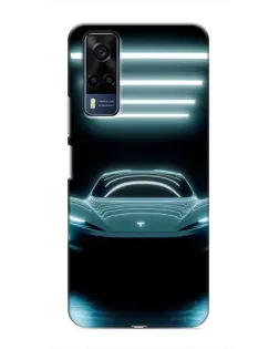 Чехол для Vivo Y51 (2020) с картинкой «Tesla в неоне» Чехол для Vivo Y51 (2020) с картинкой «Tesla в неоне»