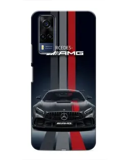 Чохол для Vivo Y51 (2020) з картинкою «Mercedes — білий карбон»