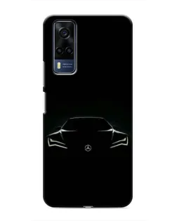 Чехол для Vivo Y51 (2020) с картинкой «Mercedes — силуэт авто» Чехол для Vivo Y51 (2020) с картинкой «Mercedes — силуэт авто»