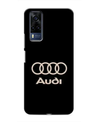 Чехол для Vivo Y51 (2020) с картинкой «Audi — золотой логотип»