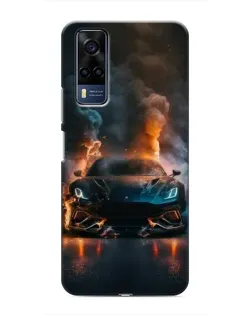 Чехол для Vivo Y51 (2020) с картинкой «Lamborghini дымная эстетика»
