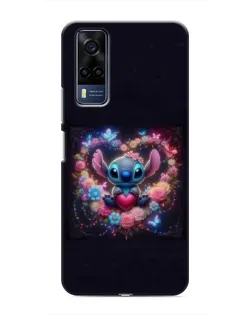 Чохол для Vivo Y51 (2020) з картинкою «Stitch у квітах»