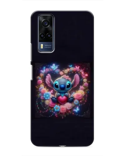 Чехол для Vivo Y51 (2020) с картинкой «Stitch в цветах» Чехол для Vivo Y51 (2020) с картинкой «Stitch в цветах»