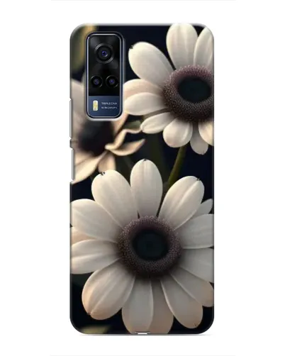 Чехол для Vivo Y51 (2020) с картинкой «Белые маргаритки макро»