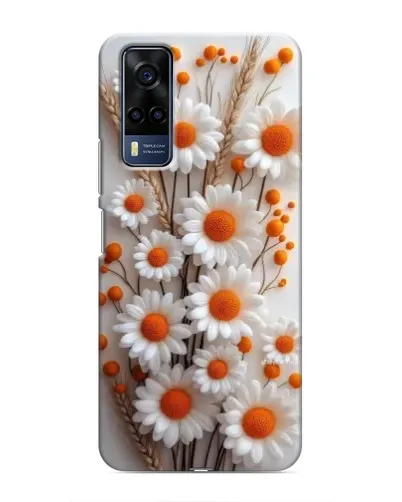 Чехол для Vivo Y51 (2020) с картинкой «Белые сухоцветы»