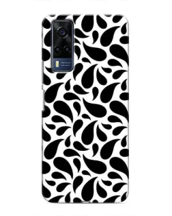 Чехол для Vivo Y51 (2020) с картинкой «Контрастные черные капли»