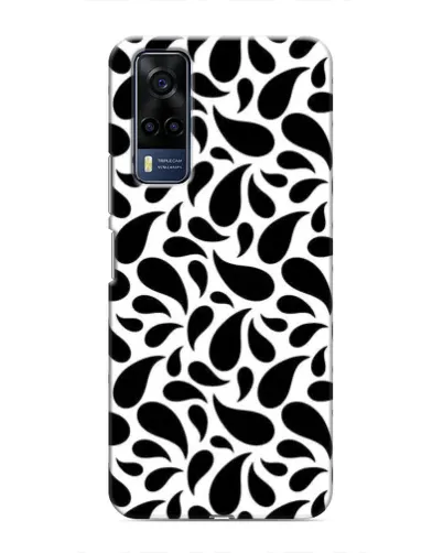 Чехол для Vivo Y51 (2020) с картинкой «Контрастные черные капли» Чехол для Vivo Y51 (2020) с картинкой «Контрастные черные капли»
