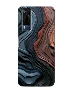 Чехол для Vivo Y51 (2020) с картинкой «Цветные волны каньона»