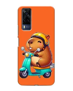 Чехол для Vivo Y51 (2020) с картинкой «Капибара на скутере» Чехол для Vivo Y51 (2020) с картинкой «Капибара на скутере»