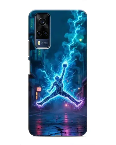 Чехол для Vivo Y53S с картинкой «Jordan Gold Jumpman»
