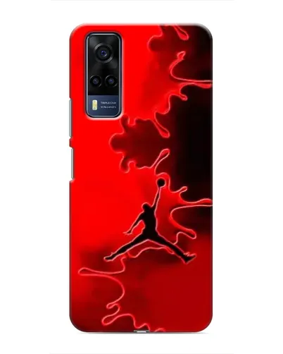 Чехол для Vivo Y53S с картинкой «Jordan Red Smoke»