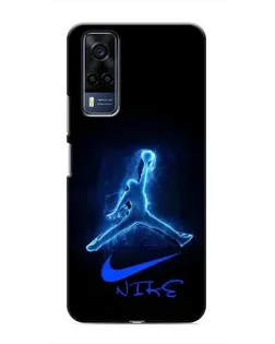 Чехол для Vivo Y53S с картинкой «Jordan Neon Blue»