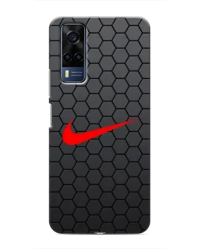 Чехол для Vivo Y53S с картинкой «Nike — карбоновая сетка»