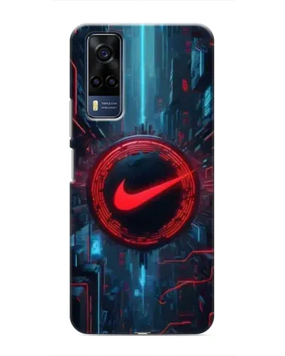Чехол для Vivo Y53S с картинкой «Техногенный стиль Nike»