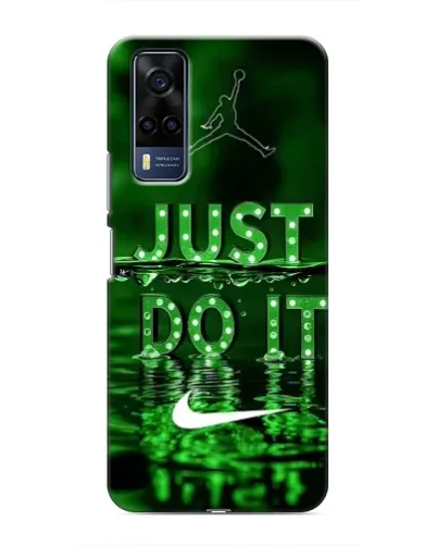 Чехол для Vivo Y53S с картинкой «Зеленый неоновый Nike»