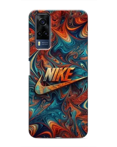Чехол для Vivo Y53S с картинкой «Nike в абстракции»