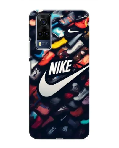 Чехол для Vivo Y53S с картинкой «Коллекция кроссовок Nike»