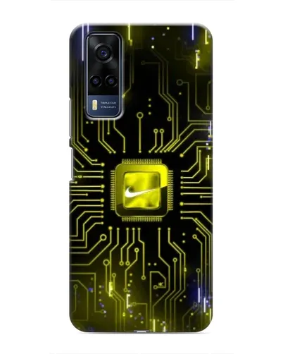 Чехол для Vivo Y53S с картинкой «Nike — золотая искра»