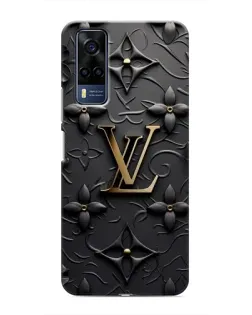 Чехол для Vivo Y53S с картинкой «Кожаная текстура LV»