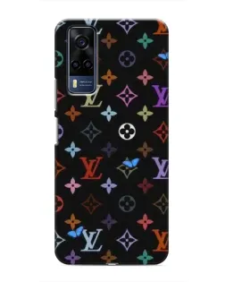 Чехол для Vivo Y53S с картинкой «Цветная монограмма LV»