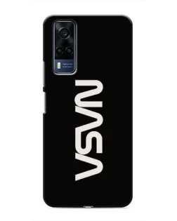 Чехол для Vivo Y53S с картинкой «NASA — вертикальный логотип»
