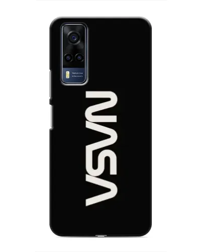 Чехол для Vivo Y53S с картинкой «NASA — вертикальный логотип»