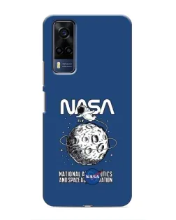 Чехол для Vivo Y53S с картинкой «NASA — лунная миссия»