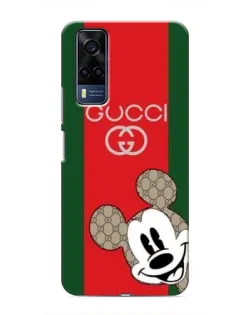 Чехол для Vivo Y53S с картинкой «Gucci — полосы и Микки»