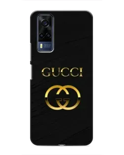 Чехол для Vivo Y53S с картинкой «Золотой логотип Gucci»