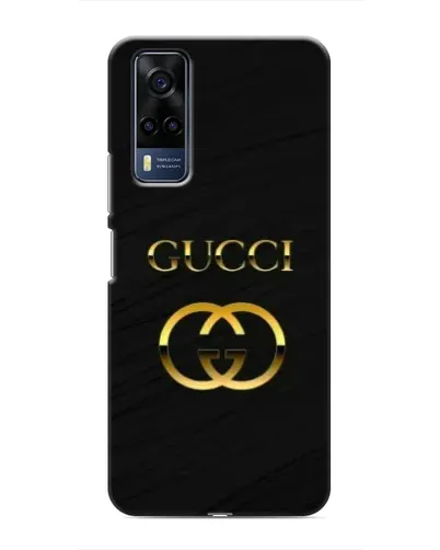 Чехол для Vivo Y53S с картинкой «Золотой логотип Gucci»