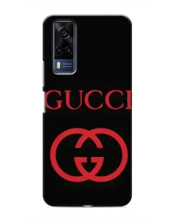 Чехол для Vivo Y53S с картинкой «Gucci — красный логотип»