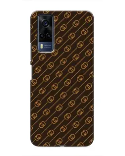 Чехол для Vivo Y53S с картинкой «Gucci — золотые диагонали»