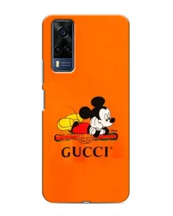 Чехол для Vivo Y53S с картинкой «Микки Маус Gucci — оранж»