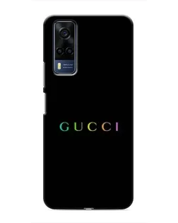 Чехол для Vivo Y53S с картинкой «Gucci — неоновый минимализм»