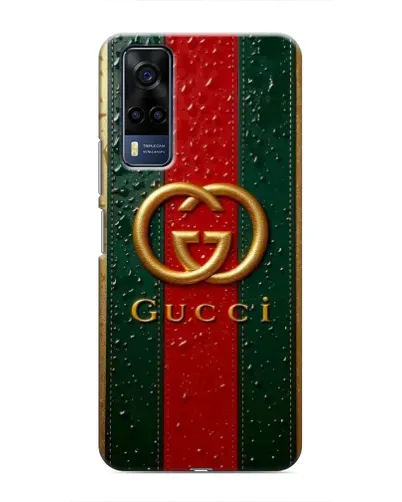 Чехол для Vivo Y53S с картинкой «Gucci — фирменная полоса и золото» Чехол для Vivo Y53S с картинкой «Gucci — фирменная полоса и золото»