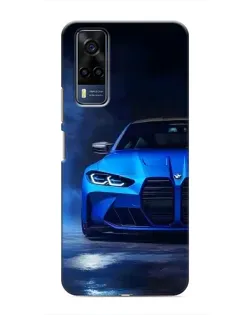 Чехол для Vivo Y53S с картинкой «Голубая BMW M4»