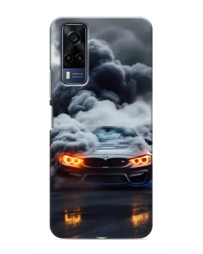 Чехол для Vivo Y53S с картинкой «BMW в дыму»