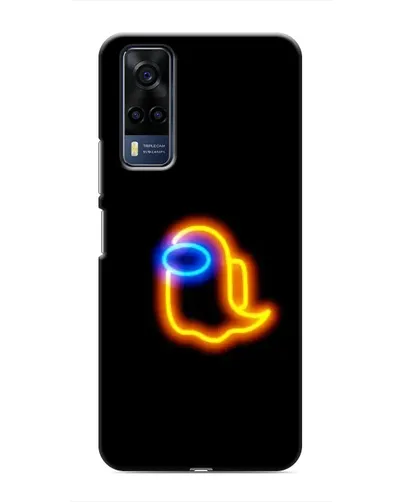 Чехол для Vivo Y53S с картинкой «Among Us неоновое сияние»