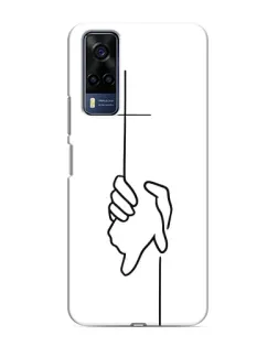 Чехол для Vivo Y53S с картинкой «Рука держит»