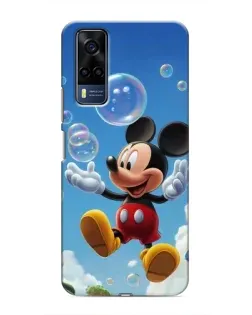 Чехол для Vivo Y53S с картинкой «Mickey и мыльные пузыри»