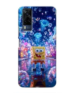 Чехол для Vivo Y53S с картинкой «Неоновый океан»