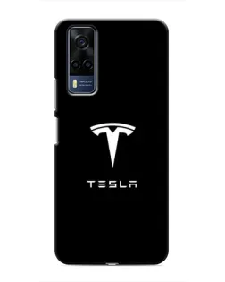 Чехол для Vivo Y53S с картинкой «Tesla White Logo»